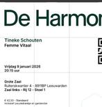 Twee tickets Tineke Schouten Harmonie Leeuwarden, Tickets en Kaartjes, Twee personen