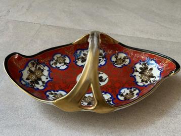 Handbeschilderd oud Japans schaaltje floraal/vlinder decor  beschikbaar voor biedingen