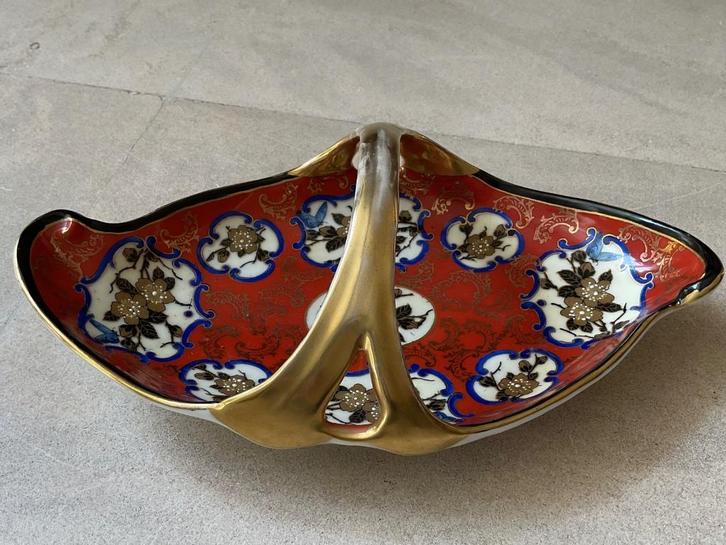 Handbeschilderd oud Japans schaaltje floraal/vlinder decor, Antiek en Kunst, Kunst | Niet-Westerse kunst, Verzenden