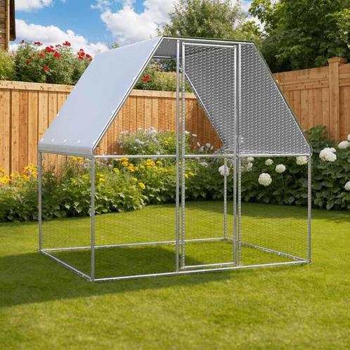 AANBIEDING | Kippenkooi 2 x 2 x 2 m gegalvaniseerd staal, Dieren en Toebehoren, Pluimvee | Toebehoren, Nieuw, Kippenhok of Kippenren