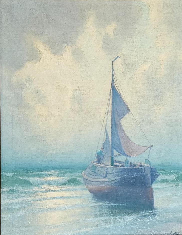 Olieverfschilderij Henk Dekker,, Antiek en Kunst, Kunst | Schilderijen | Klassiek, Ophalen