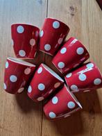 ROOD MET WITTE STIPPEN BEKERS, Ophalen of Verzenden, Overige stijlen, Kop(pen) en/of Schotel(s)