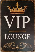 Vip Lounge kroon reclamebord van metaal wandbord, Nieuw, Ophalen of Verzenden