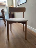 Eetkamerstoelen 6 stuks, 4 maanden oud, Ophalen of Verzenden, Zo goed als nieuw, Bruin, Stof