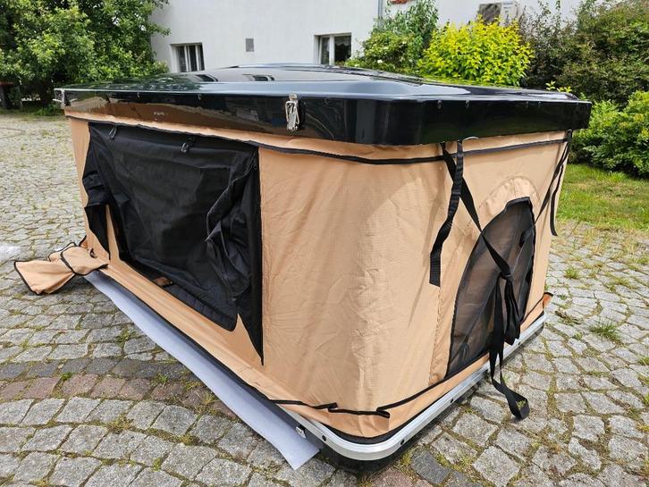 Khaki daktent voor auto – verhoogd model, robuust ABS voor o, Auto diversen, Dakdragers, Ophalen of Verzenden