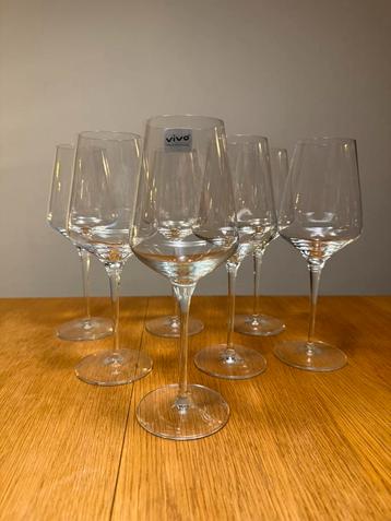7x Vivo witte wijnglazen - Villeroy & Boch kristallen glazen beschikbaar voor biedingen