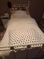 Wit metalen bed (1 persoonsbed) zonder matras, 90 cm, Eenpersoons, Metaal, Wit