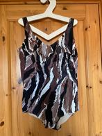 Badpak Lycra 48 cup F bruin grijs wit, Kleding | Dames, Badmode en Zwemkleding, Bruin, Lycra, Badpak, Ophalen of Verzenden