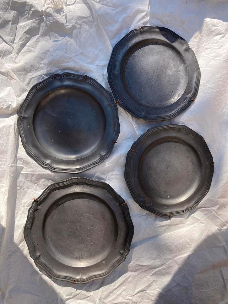 Tinnen borden, Antiek en Kunst, Antiek | Tin, Ophalen