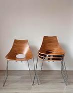 6 Parri Design Hoopla eetkamerstoelen, Ophalen, Gebruikt, Bruin