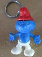 vintage smurf sleutelhanger Knorr rode muts blauwe smurf, Ophalen of Verzenden, Gebruikt, Grote Smurf, Poppetje, Figuurtje of Knuffel