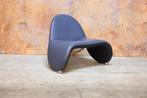 ZGANieuw blauwe leren Leolux Sella design fauteuil, Leolux, Leolux, Design, 75 tot 100 cm