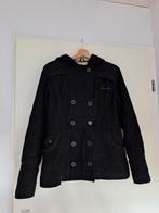 Zwarte winterjas met capuchon. Maat 38, Maat 38/40 (M), Sensation, Zwart, Ophalen of Verzenden