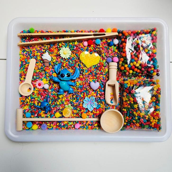 Speelrijst compleet Stitch - sensorisch speelgoed, Kinderen en Baby's, Speelgoed | Educatief en Creatief, Nieuw, Ophalen of Verzenden