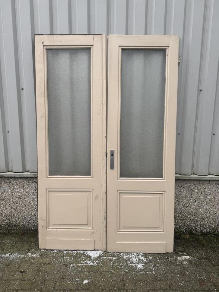 Prachtige set antieke ensuitedeuren, Doe-het-zelf en Verbouw, Deuren en Horren, Zo goed als nieuw, Binnendeur, 215 cm of meer