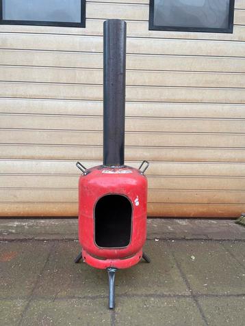 Vuurton tuinhaard terrashaard tuinkachel verandakachel hout  beschikbaar voor biedingen