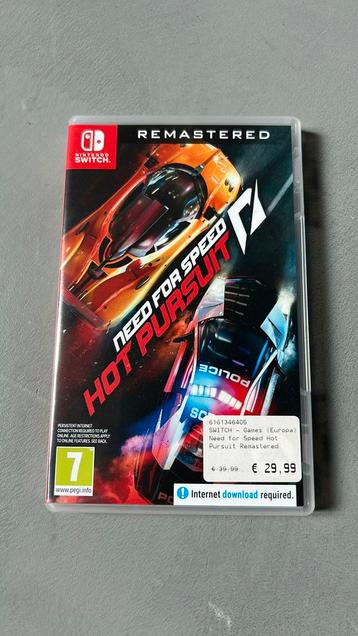 Need for Speed Hot Pursuit Remaster Racegame Nintendo switch beschikbaar voor biedingen
