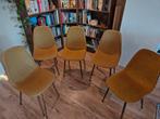 Eetkamerstoel curry-okergeel 5x (Jysk Jonstrup), Ophalen, Gebruikt, Overige kleuren, Stof