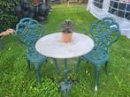 Gietijzeren tafel en stoelen, Overige materialen, Gebruikt, Bijzettafel, Tuinset