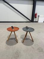 Rolf Benz 973 bijzettafel (bruin), Huis en Inrichting, Minder dan 55 cm, Design, Rond, Zo goed als nieuw