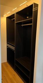 Ikea pax hoge kasten zonder deuren. Zwartbruin, Huis en Inrichting, Kasten | Kledingkasten, Ophalen, Gebruikt, 200 cm of meer