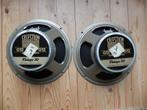 2x Celestion Vintage 30 V30 8 ohm. 12", Gebruikt, Minder dan 60 watt, Front, Rear of Stereo speakers, Ophalen