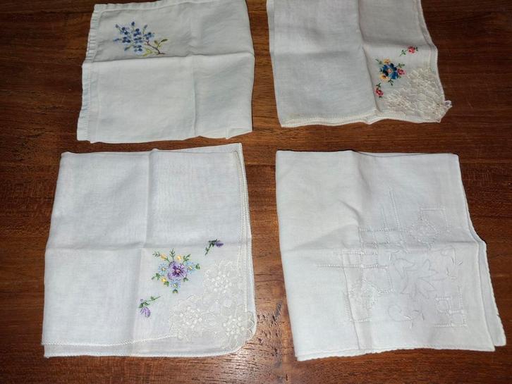 Vintage Dameszakdoekjes - Set van 10, Antiek en Kunst, Antiek | Kleden en Textiel, Ophalen