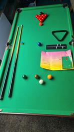 Opvouwbare Biljard Snooker , Pool tafel  met toebehoren, Ophalen, Gebruikt, Biljarttafel
