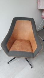 Xoooc draai - stoel/ zetel/ fauteuil : zwartgrijs kunstleer, Ophalen of Verzenden, Zo goed als nieuw