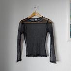 H&M zwarte top met stippen maat S, H&M, Verzenden, Zwart, Nieuw