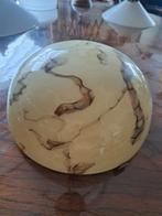 Art Deco Plafonnière - Metaal & Glas - 25x12 cm, Ophalen of Verzenden