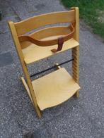 Stokke Tripp Trapp stoel, met houten beugel en leertje, Kinderen en Baby's, Kinderstoelen, Ophalen of Verzenden, Gebruikt, Meegroeistoel