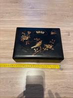 Vintage Lakdoos met Kaartspel & Fiches, Antiek en Kunst, Ophalen of Verzenden
