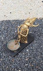 Bronzen Heilig Water Drager met een schaal en een vajra., Antiek en Kunst, Ophalen of Verzenden