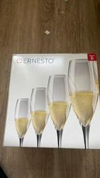 Ernesto champagneglazen 6 atuks. Nieuw in doos, Huis en Inrichting, Keuken | Servies, Ophalen, Glas of Glazen, Nieuw, Glas
