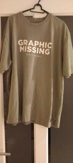 Groen T-shirt met print - Maat M pull& bear, Onbekend, Maat 48/50 (M), Ophalen of Verzenden, Zo goed als nieuw