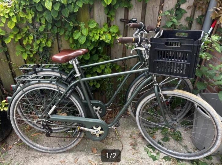 Heren stadsfietsen, Fietsen en Brommers, Fietsen | Heren | Herenfietsen, Gebruikt, Overige merken, Versnellingen, Ophalen