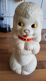 Oude retro France hond tuimelaar Witte poedel 24 cm., Antiek en Kunst, Ophalen of Verzenden