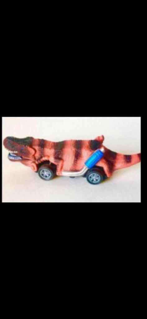 grappige ‘PULL BACK’ DINOSAURUS-AUTO, Kinderen en Baby's, Speelgoed | Buiten | Actiespeelgoed, Zo goed als nieuw, Ophalen of Verzenden