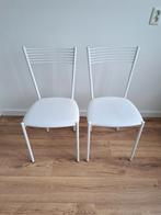 Twee witte design stoelen, Huis en Inrichting, Stoelen, Ophalen, Gebruikt, Twee, Wit