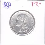 Prachtige 1 gulden 1897 Portret met loshangend haar 75 euro, 1 gulden, Zilver, Ophalen of Verzenden, Koningin Wilhelmina
