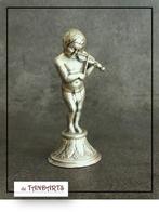 Verzilverd cherubijntje met viool – 8 cm, Ophalen of Verzenden, Zilver