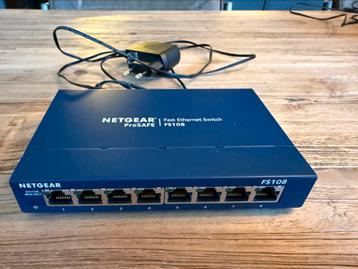 Netgear prodafe fast ethernet switch fs108 beschikbaar voor biedingen