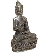 Boeddhabeeld Nepal – Zilverkleurig, 28 cm, Handgemaakt, Ophalen of Verzenden, Gebruikt