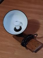 lamp zwart emaille, Huis en Inrichting, Lampen | Hanglampen, Ophalen, Zo goed als nieuw, Glas, Minder dan 50 cm