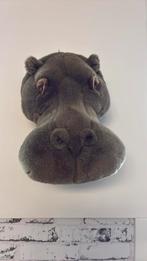 Dierenkop van Bibib nijlpaard, Ophalen of Verzenden, Zo goed als nieuw, Wanddecoratie