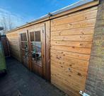 Nette houten schuur (2 jaar oud) met werkbank., Tuin en Terras, Tuinhuizen, Ophalen, 200 tot 400 cm, Schuur, Zo goed als nieuw