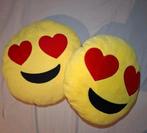 Dubbele liefde! Set van 2  kussen., Ophalen of Verzenden, Zo goed als nieuw, Geel, Rond