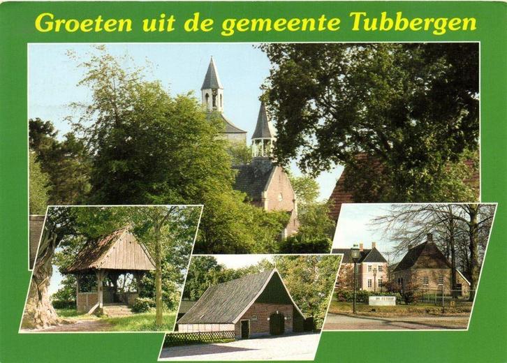 Groeten uit de gemeente Tubbergen - 4 afb - 1999 gelopen, Verzamelen, Ansichtkaarten | Nederland, Gelopen, Noord-Brabant, 1960 tot 1980