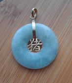Jade hanger met 14 karaat 585 geelgoud, Ophalen of Verzenden, Zo goed als nieuw, Groen, Goud